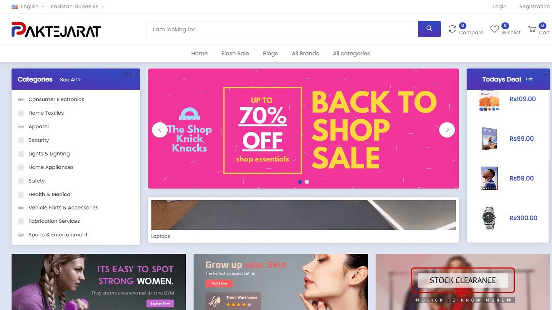 Screenshot of PakTejarat — Mobile E-commerce App